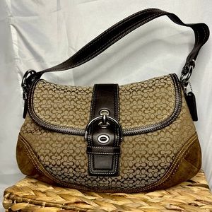 Vintage Y2K Brown & Tan Coach Soho Bag with Jacquard Print🤎✨